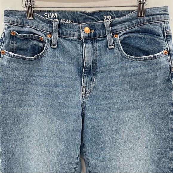 J. Crew Slim Boyfriend Jeans Medium Light Wash Ankle Cropped Boho Preppy Size 29 - Picture 4 of 15